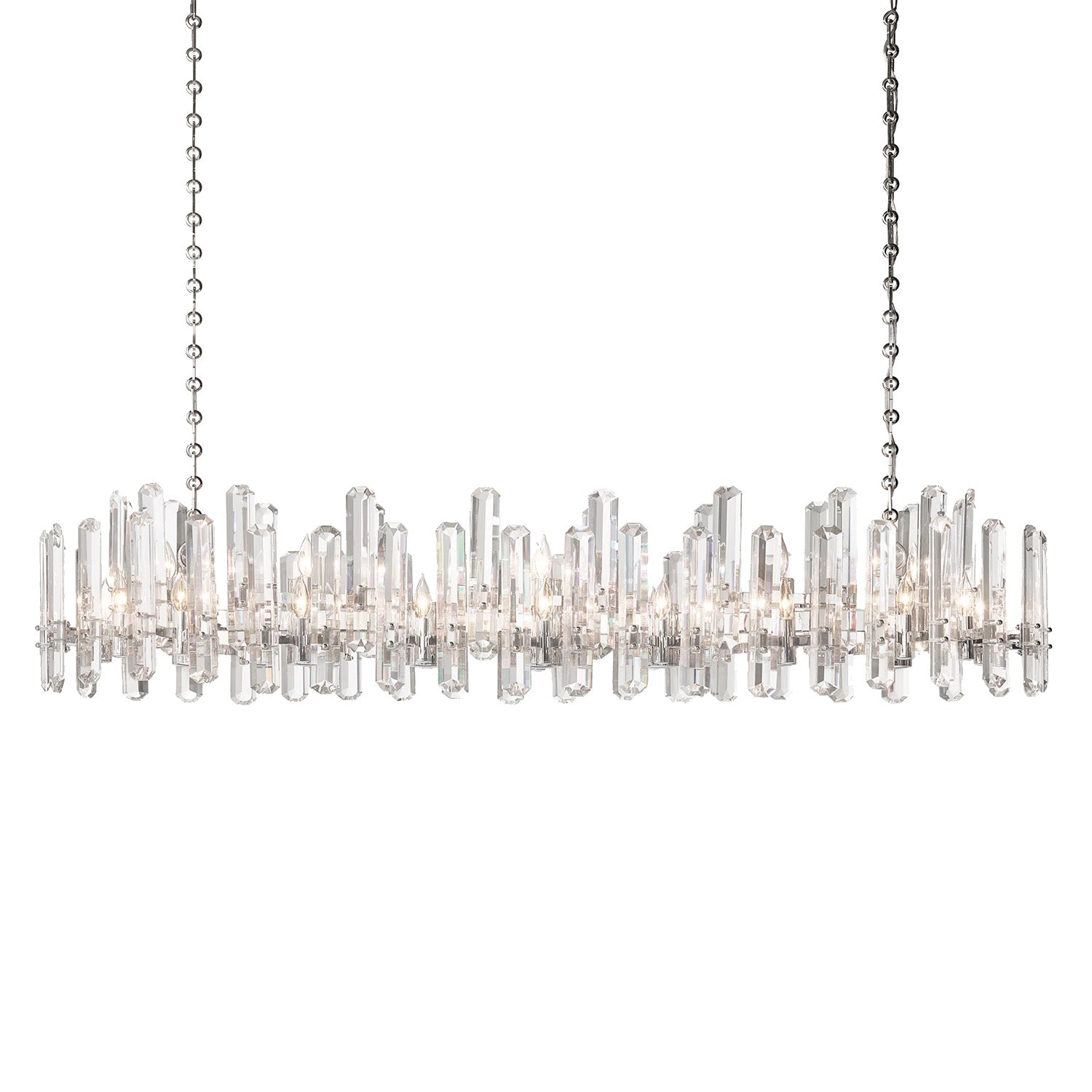 Bonington Prism Crystal Round & Linear Chandelier - Camilalamps - CAM1495