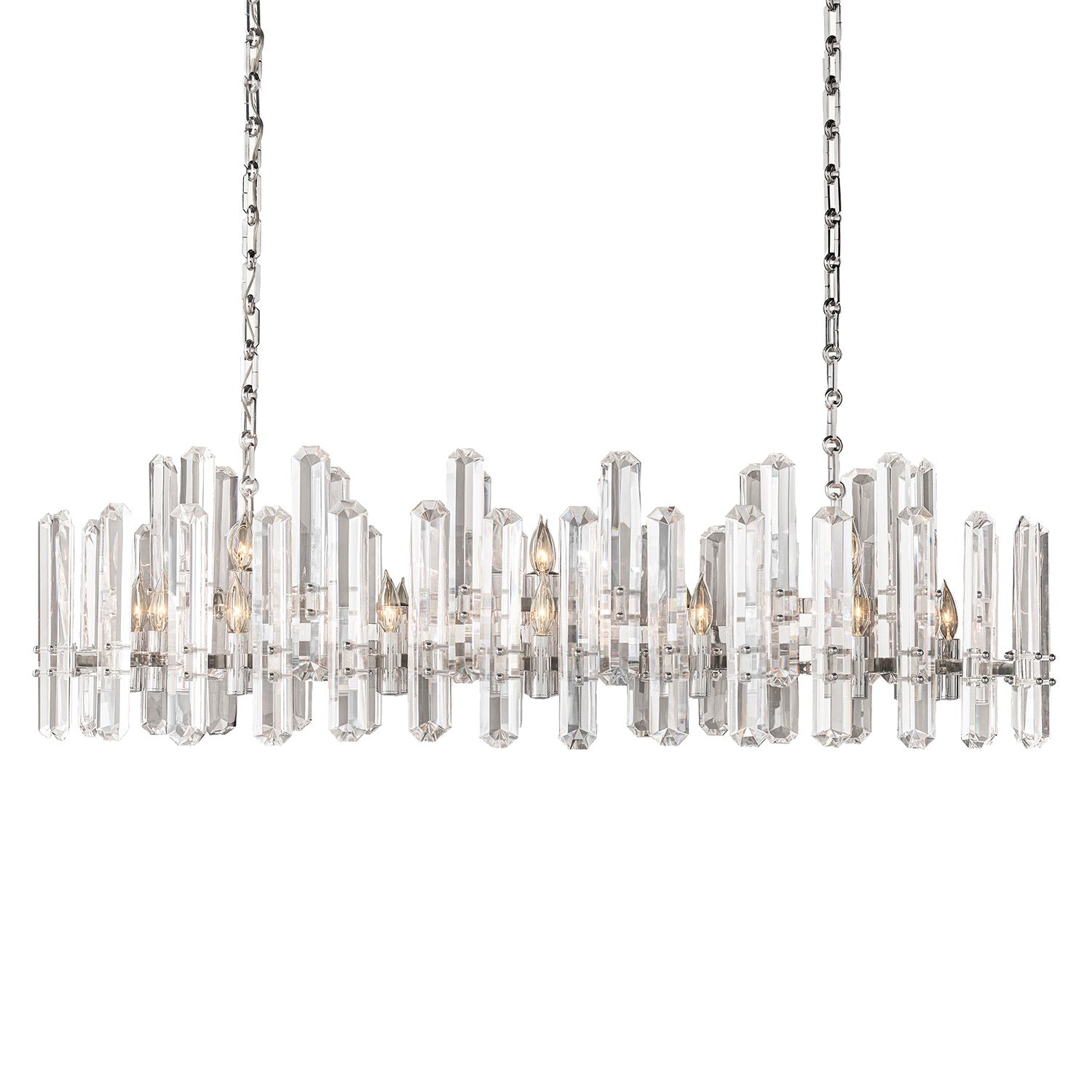 Bonington Prism Crystal Round & Linear Chandelier - Camilalamps - CAM1494
