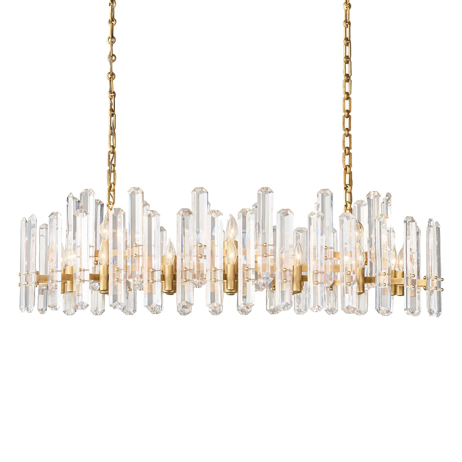Bonington Prism Crystal Round & Linear Chandelier - Camilalamps - CAM1484