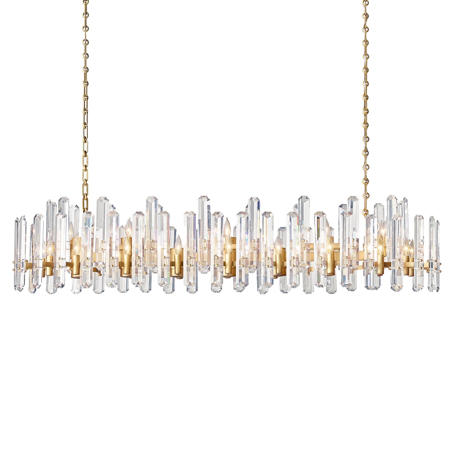 Bonington Prism Crystal Round & Linear Chandelier - Camilalamps - CAM1485