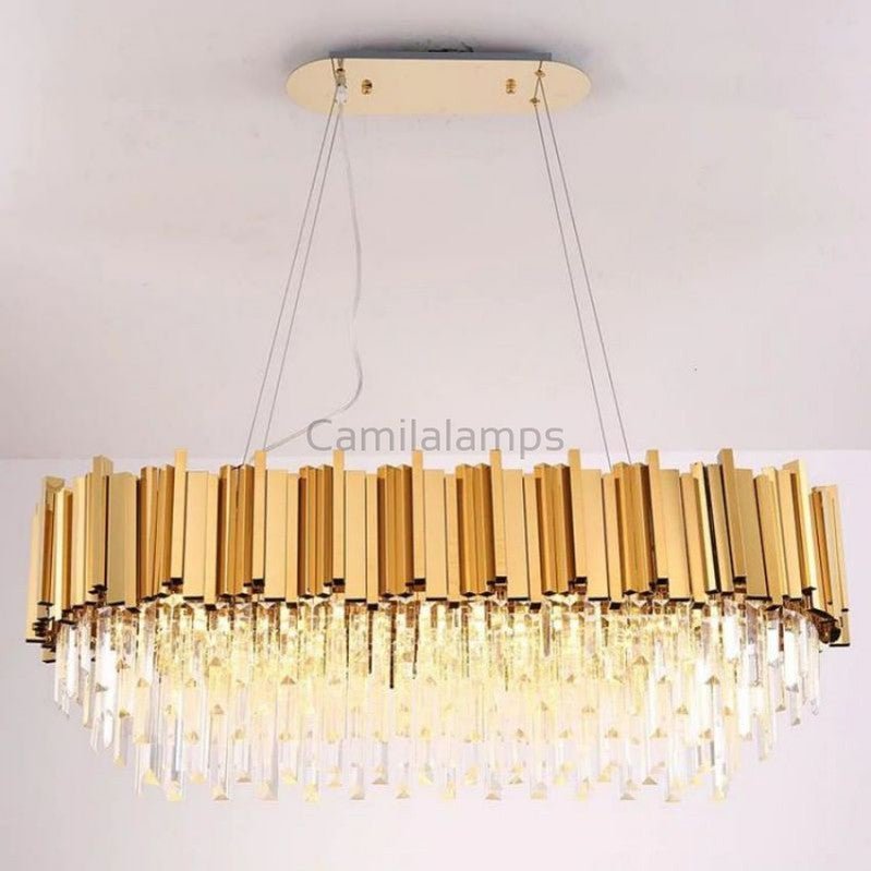 Bourbons Felipe Crystal Oval Chandelier - Camilalamps - BFCOC1-111