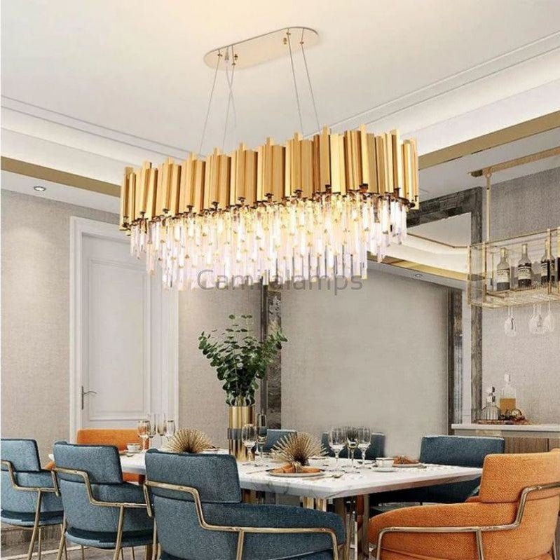 Bourbons Felipe Crystal Oval Chandelier - Camilalamps - BFCOC1-111