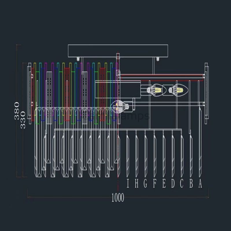 Bourbons Flush Mount Chandelier - Camilalamps - BFCC-111