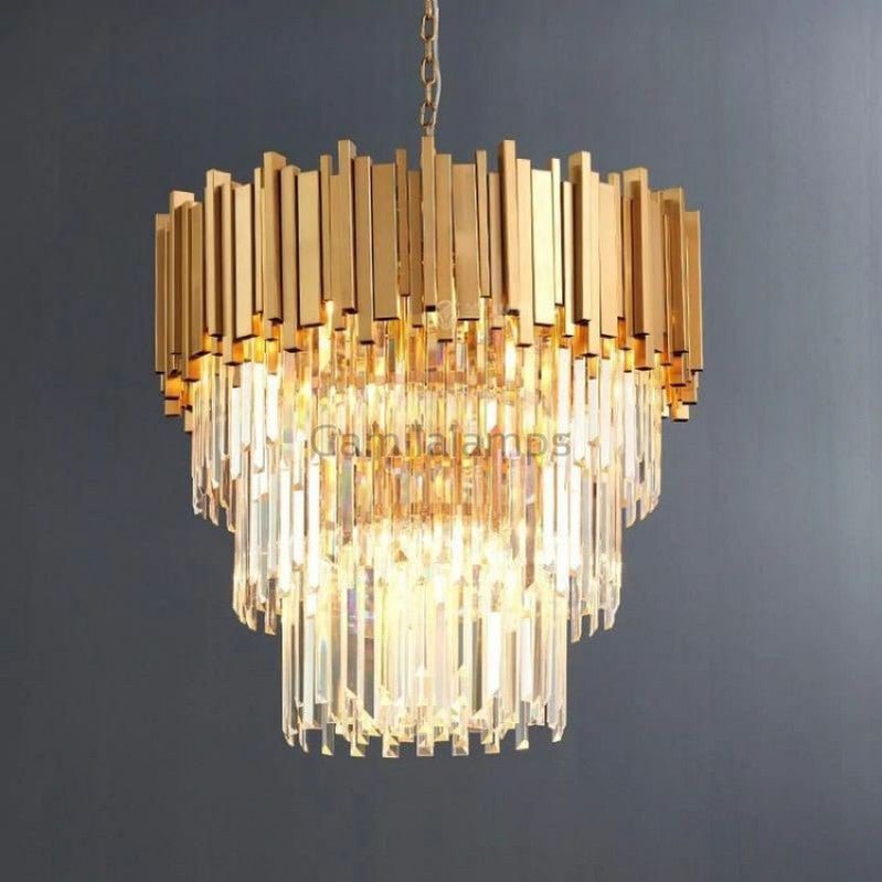 Bourbons Henri Crystal Round Chandelier - Camilalamps - BHCRC1-111