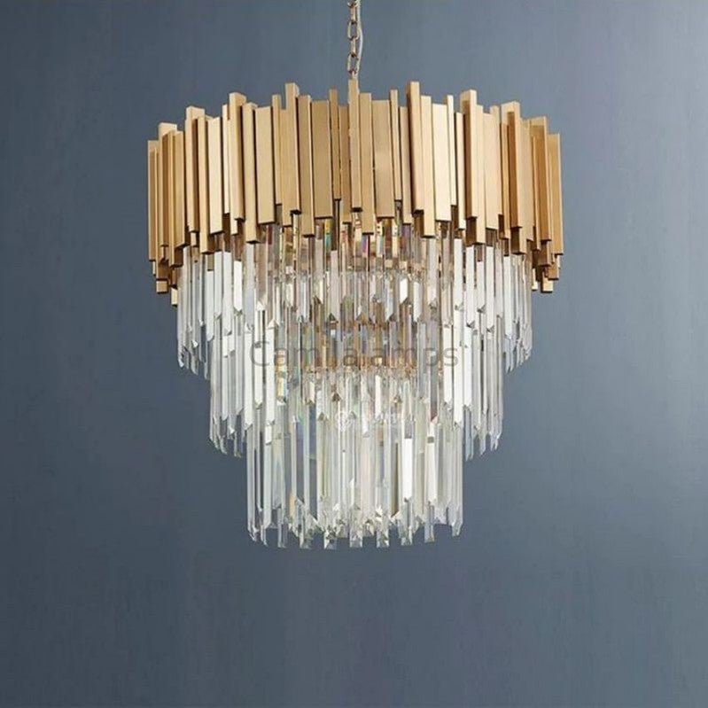 Bourbons Henri Crystal Round Chandelier - Camilalamps - BHCRC1-122