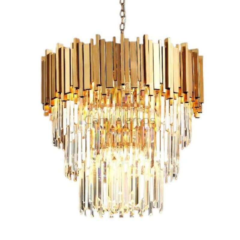 Bourbons Henri Crystal Round Chandelier - Camilalamps - BHCRC1-111