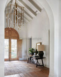 Brass Glass Drop Chandelier - Camilalamps - VKC5-1240410-11