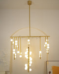 Brass Glass Drop Chandelier - Camilalamps - VKC5-1240410-11
