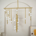 Brass Glass Drop Chandelier - Camilalamps - VKC5 - 240410 - 1