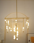 Brass Glass Drop Chandelier - Camilalamps - VKC5 - 240410 - 1