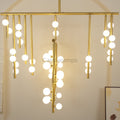 Brass Glass Drop Chandelier - Camilalamps - VKC5-1240410-11