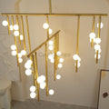 Brass Glass Drop Chandelier - Camilalamps - VKC5-1240410-11