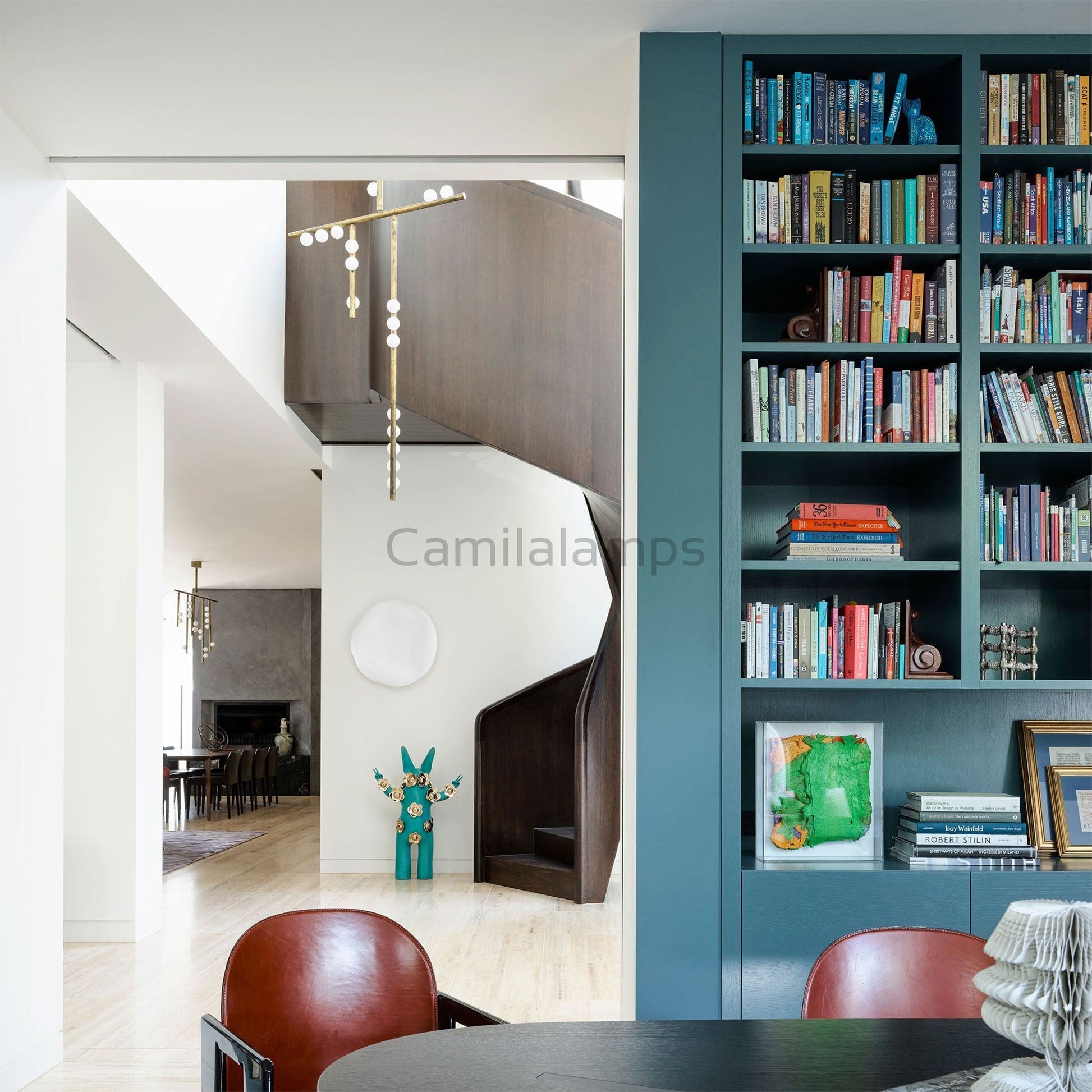 Brass Glass Drop Chandelier - Camilalamps - VKC5 - 240410 - 1