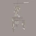 Brass Glass Drop Chandelier - Camilalamps - VKC5-1240410-16