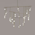 Brass Glass Drop Chandelier - Camilalamps - VKC5-1240410-13