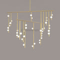 Brass Glass Drop Chandelier - Camilalamps - VKC5-1240410-11