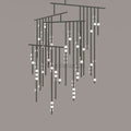 Brass Glass Drop Chandelier - Camilalamps - VKC5-1240410-18