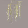 Brass Glass Drop Chandelier - Camilalamps - VKC5-1240410-17