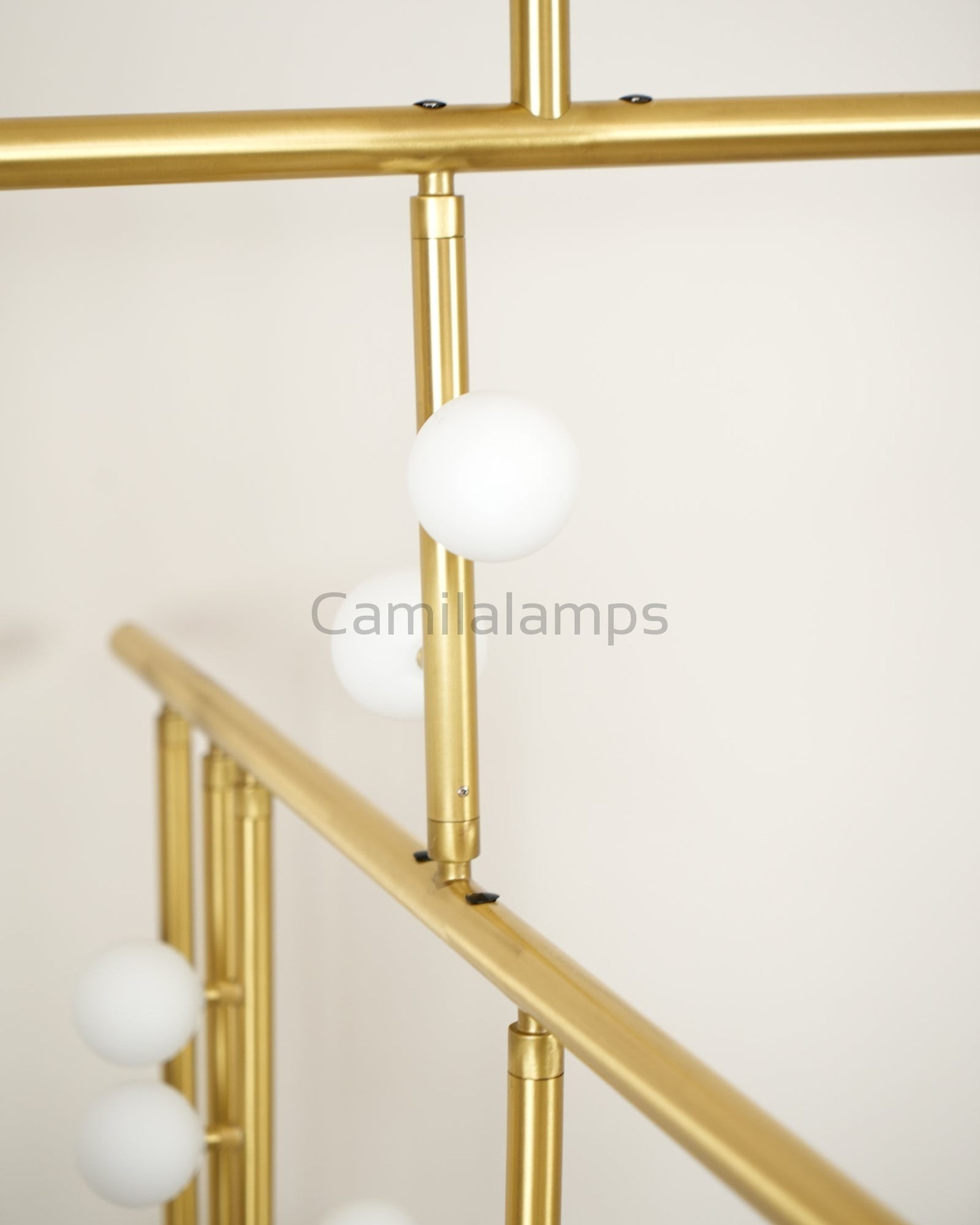 Brass Glass Drop Chandelier - Camilalamps - VKC5 - 240410 - 7