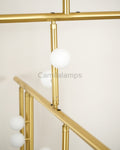 Brass Glass Drop Chandelier - Camilalamps - VKC5-1240410-17