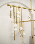Brass Glass Drop Chandelier - Camilalamps - VKC5-1240410-17