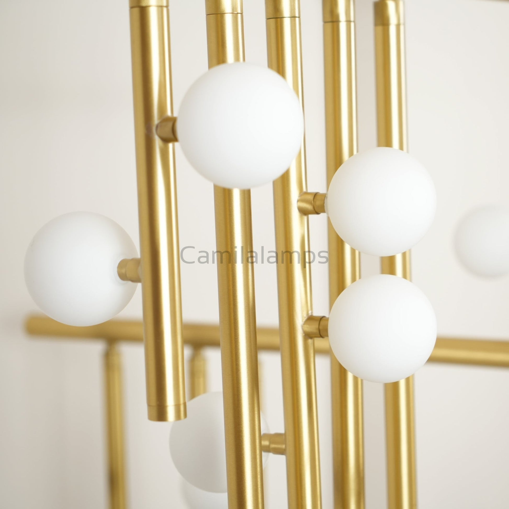 Brass Glass Drop Chandelier - Camilalamps - VKC5-1240410-17