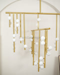 Brass Glass Drop Chandelier - Camilalamps - VKC5 - 240410 - 7