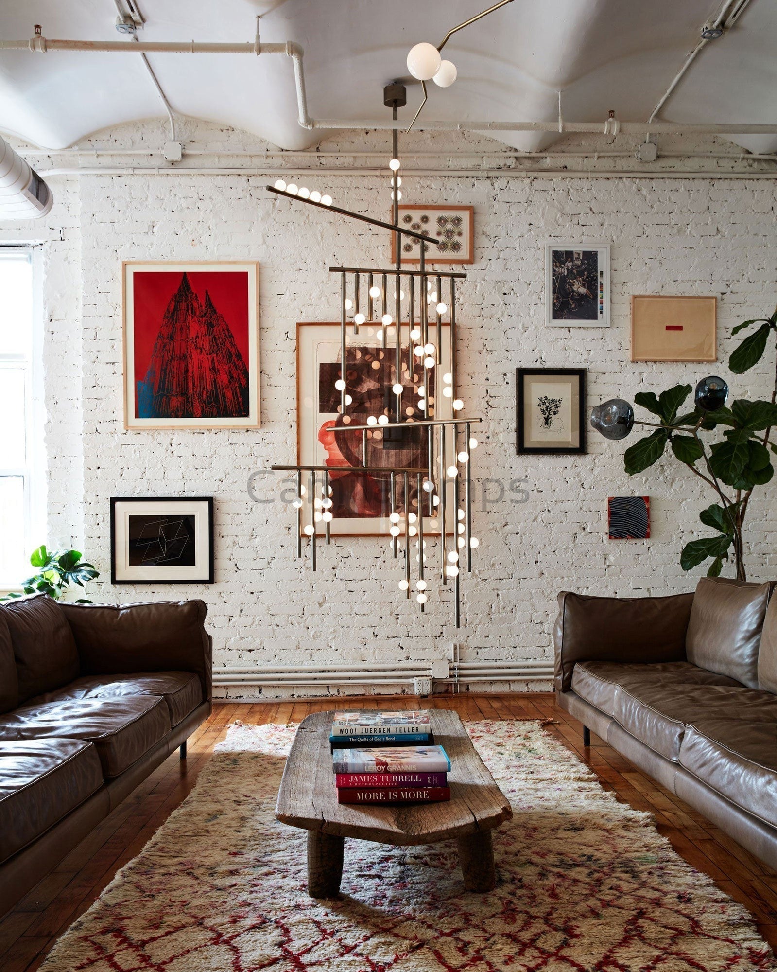 Brass Glass Drop Chandelier - Camilalamps - VKC5-1240410-11