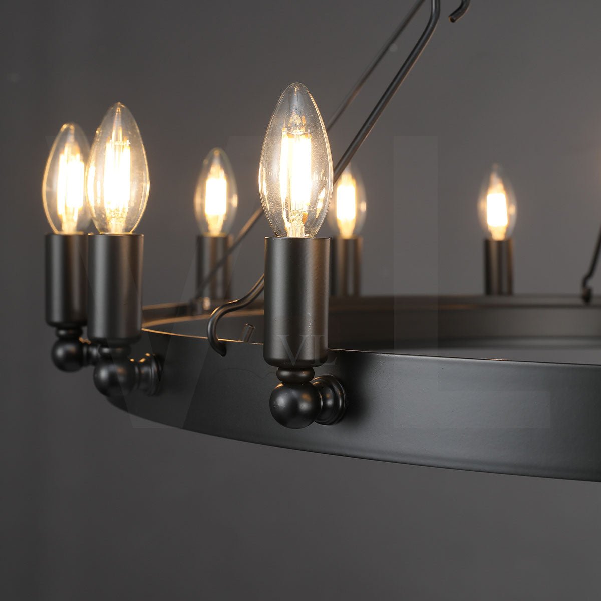 Coviro Vintage Filament Round Chandelier 26"/38"/50"/73" - Camilalamps - CA-h-19214