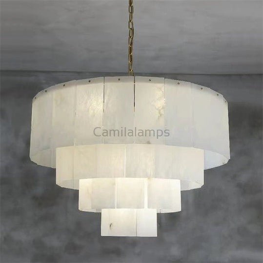 Brendra Classic marble Multi - Layer Round chandelier 31" - Camilalamps - BENDR - 1