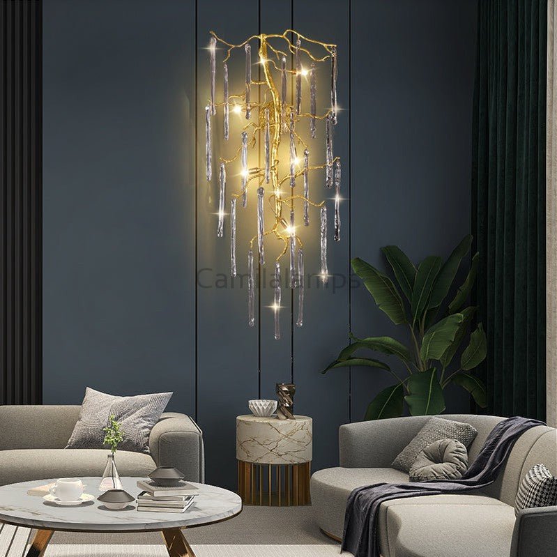 Bryce Modern Luxury Crystal Branch Wall Sconce - Camilalamps - CAM - BR - 01
