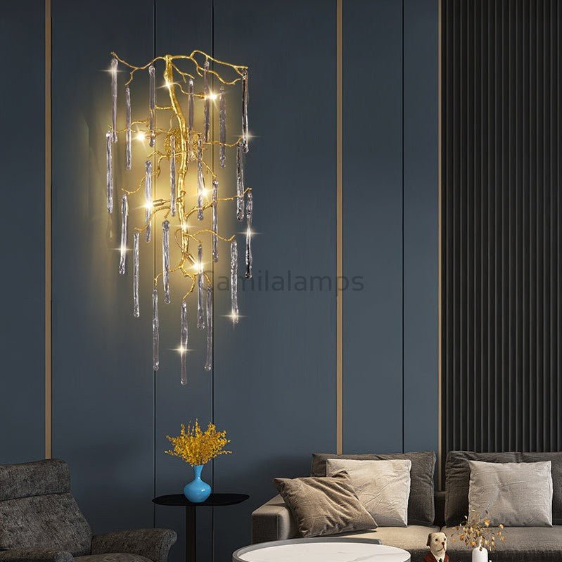 Bryce Modern Luxury Crystal Branch Wall Sconce - Camilalamps - CAM - BR - 01