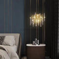 Bryce Modern Round Gold Clear Crystal Tube Wall Sconce - Camilalamps - CAM1423 - 1