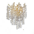 Bryce Modern Round Gold Clear Crystal Wall Sconce - Camilalamps - CAM1432 - 1