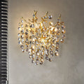 Bryce Modern Round Gold Clear Crystal Wall Sconce - Camilalamps - CAM1425 - 1