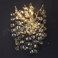 Bryce Modern Round Gold Clear Crystal Wall Sconce - Camilalamps - CAM1425 - 1