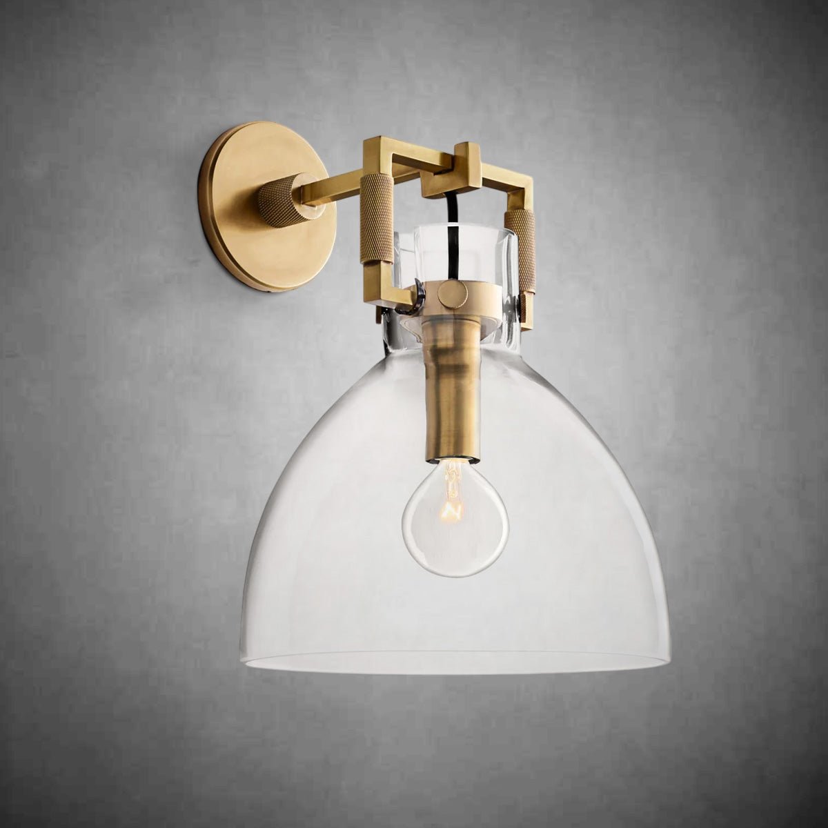 Machine Glass Cloche Sconce - Camilalamps - CAARHWS - 2561159