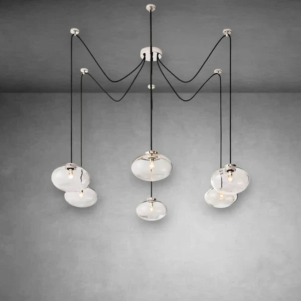 Cabretle Clear Glass Suspended Chandelier 84" - Camilalamps - CA-Cabrlet-SC8403