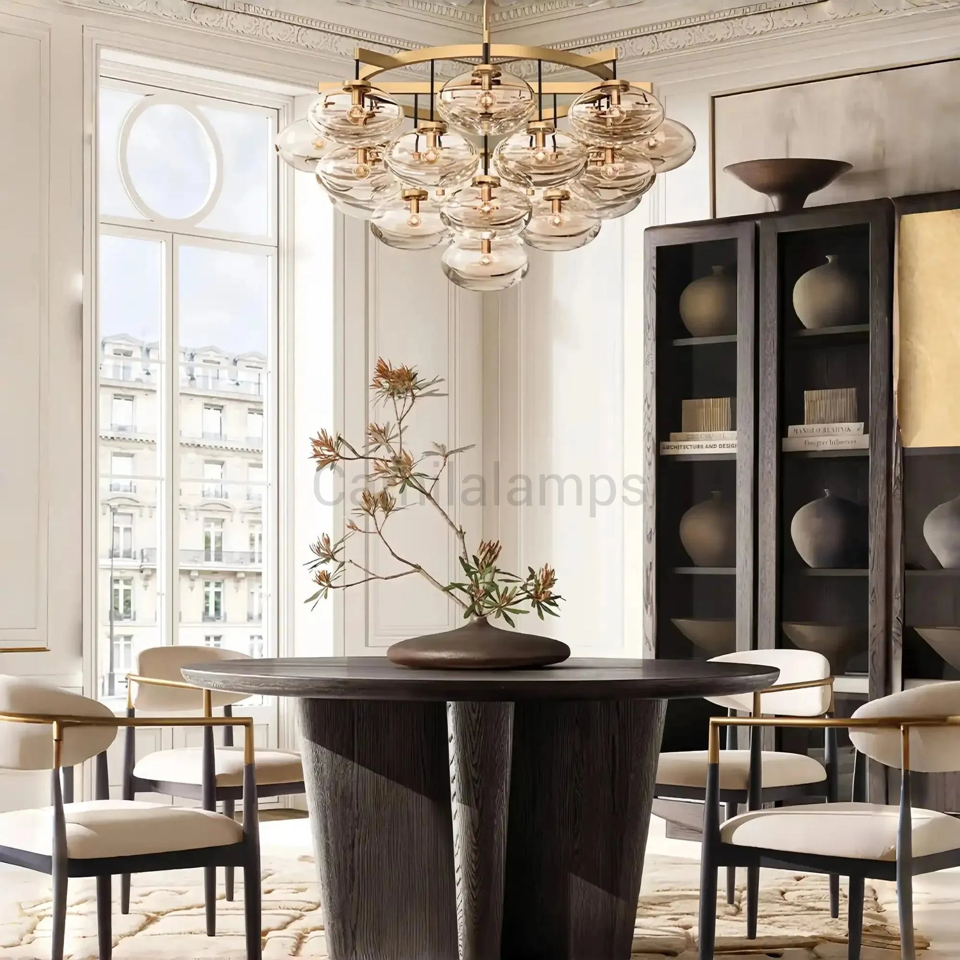 Cabretter Round Chandelier 36" 60" - Camilalamps - CA-Cabretter-Round-14