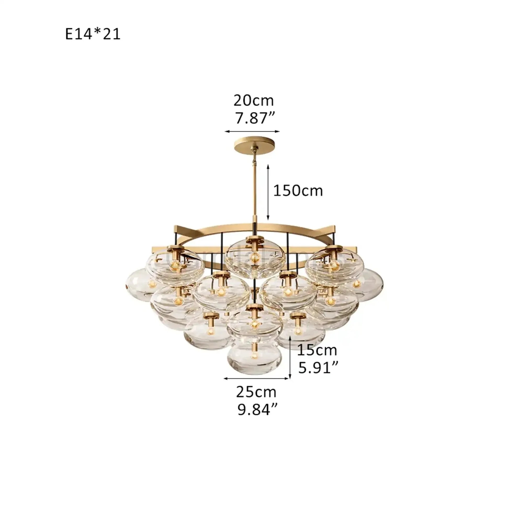 Cabretter Round Chandelier 36" 60" - Camilalamps - CA-Cabretter-Round-14