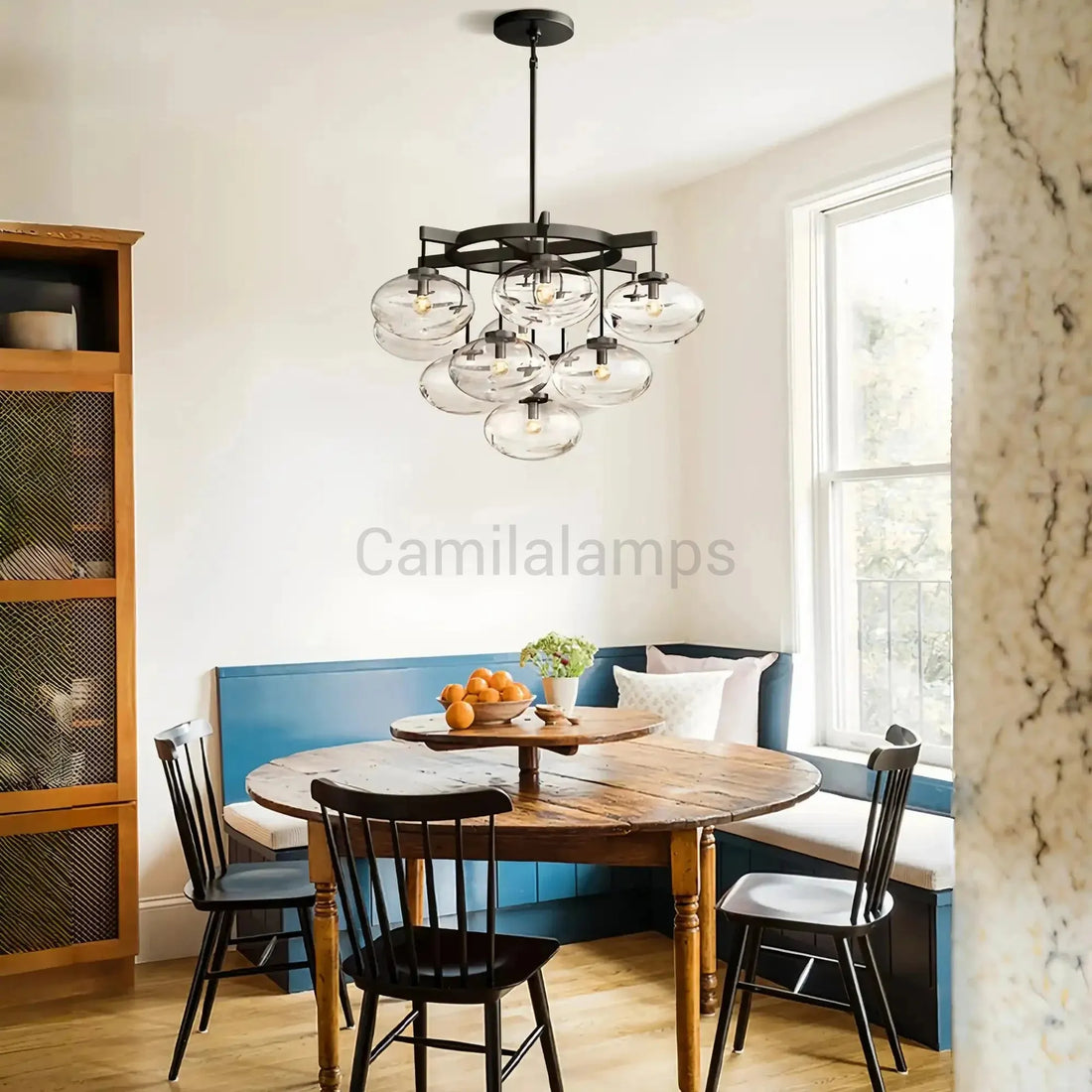 Cabretter Round Chandelier 36" 60" - Camilalamps - CA-Cabretter-Round-4