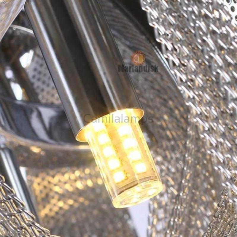Cadena Aluminum Chain Tassel Chandelier - Camilalamps - 1138-11
