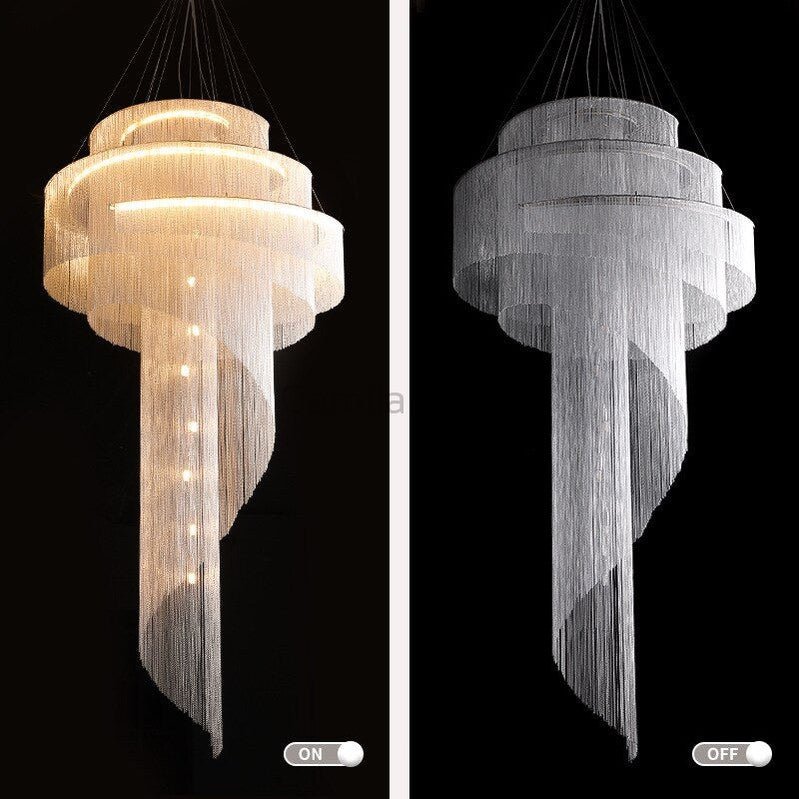 Cadena Chain Tassel Duplex Chandelier - Camilalamps - CAAA - 1Z0011