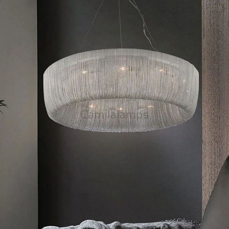Cadenas Aluminum Chain Tassel Chandelier - Camilalamps - OL-1aL1122-1C1948