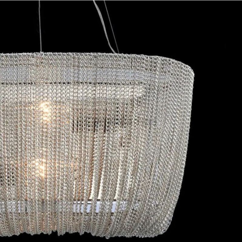 Cadenas Aluminum Chain Tassel Chandelier - Camilalamps - OL-1aL1122-1C1948