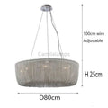 Cadenas Aluminum Chain Tassel Chandelier - Camilalamps - OL - AL1122 - C1949