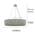 Cadenas Aluminum Chain Tassel Chandelier - Camilalamps - OL-1aL1122-1C1950