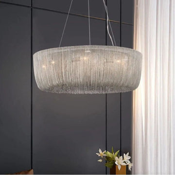 Cadenas Aluminum Chain Tassel Chandelier - Camilalamps - OL-1aL1122-1C1948