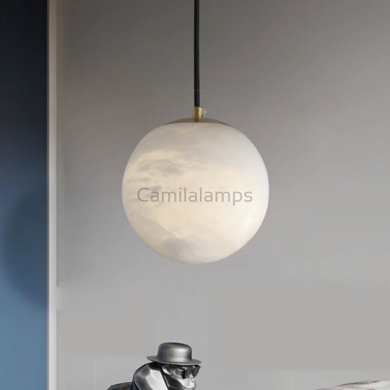 Caius Alabaster Ball Pendant Light - Camilalamps - CAM - 2266
