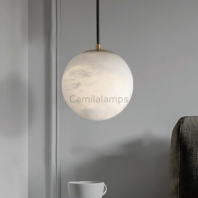 Caius Alabaster Ball Pendant Light - Camilalamps - CAM - 2267